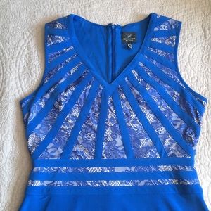 Adrianna Papell Blue Dress Evening Cocktail Dress
